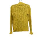 Krass&co LRL Lauren Jeans . Bright Yellow Chunky Cable Knit Turtleneck Sweater Sz Sm Photo 6