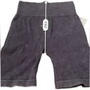 Aura  Purple Gray Ribbed High Rise Activewear Biker Shorts Sz S/M NEW Photo 5