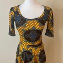 LuLaRoe Yellow Flower Paisley Dress XXS Photo 3