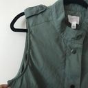 First Love Womens Cargo Military‎ Vest Green Size Large Photo 3