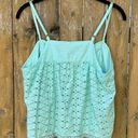 O'Neill O’Neill Mint Green Eyelet Babydoll Tank Top Sz L Photo 10