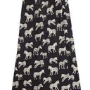 Anthropologie NWT!  Porridge $138 Black Motif Zebra Print Faux Midi Maxi Skirt XS Photo 0