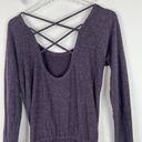 Chaser NWT  Plush Long Sleeve Criss-Cross Back Tie Waist Dress Purple Size Small Photo 7