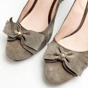 Kate Spade  New York Whitlee Portabella Suede Leather Bow Wedges, Size 10 Photo 5
