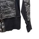 Zella  Marled Space Dyed Zip-Up Hoodie Black White Size XS Photo 6