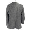 Anne Klein  Women's Sweater Wool Jacket Mock Neck Button Closure Gray Size Small Photo 5