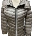 Cole Haan  Signature Puffer Jacket Womens XS Gray Quilted Down Coat Photo 4