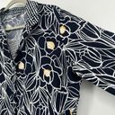 Habitat  Palm Beach Floral Swing Tunic Navy Blue Pockets Lagenlook Size L Photo 3