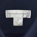 Christopher & Banks  Size XL Navy Blue Button Front Cotton Blend Jacket Photo 3