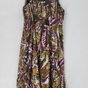 Mlle Gabrielle  Womens Dress 2XL Green Purple Crinkled Smocked Tiered Maxi Summer Photo 1