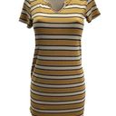 Pink Rose  Yellow Striped Mini Dress (Preowned) Photo 0