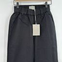 Everlane NWT  Black Wide Leg Organic Cotton Relaxed Elastic Waist Pants Size XS Photo 7