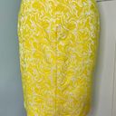 Cache  Floral Cutout Sheath Dress Yellow & White Size 2 Photo 7