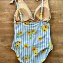 Old Navy  NWT Deep-V Plunge Tie Shoulder Sunflower One Piece Swimsuit Sz Medium Photo 7