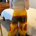 Tie Dye Flowy Pants Yellow Size M Photo 0