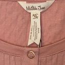 Matilda Jane  Snap Henley T-Shirt Size XS Pink Ribbed‎ Stretch Blend Womens LS Photo 5