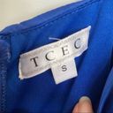 TCEC  Blue Fitted Ruched Sheath Cocktail Dress Photo 2