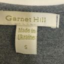 Garnet Hill  Gray Stretchy Knit 3/4 Ruched Sleeve Dress Size Small Photo 3