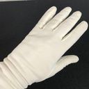 White Ruched Cotton Gloves Formal Prom Costume Small Retro Vintage Wedding Dance Photo 10