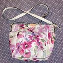 Liz Claiborne  White Floral Crossbody Purse Photo 0