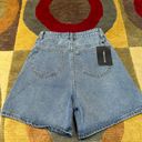 Pretty Little Thing NWT  Denim Blue Mom Shorts Size US Women’s XS Photo 5