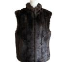 Gallery  Women Vest Brown Faux Fur Pockets Vest Coat Size Medium Photo 2