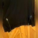 Eddie Bauer  Womens M Turtleneck Black Long Sleeve Crop Top Stretch Thumb Holes Photo 2