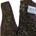 Oleg Cassini  1980s chocolate brown/bronzd beaded dress size 4 Photo 11