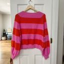 Free People  FP Found My Friend Stripe Pulloverpink Be Mine Combo Size S Photo 2