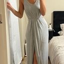 Lush Clothing Gray Scoop Neck Dress Photo 0