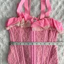 We Are HAH NEW  Rose Quartz Pink Seams Like A Princess Romantic Corset Top S Photo 7