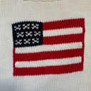 Vintage Village Sport Knit Sweater Vest White Red American Flag Side Button Size L Photo 8