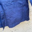 Coldwater Creek  Size 14 Blue Jacket Cotton Spandex Blend Tie Waist Snaps Basic Photo 7