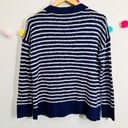 American Eagle  Blue White Striped Jegging Fit Henley Sweater Women's Size XS Photo 5