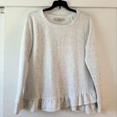 The Loft  Heathered Ruffle Sweatshirt Photo 0