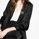 The Kooples  BLACK JACQUARD LONG SLEEVE OPEN CARDI TOP Photo 1