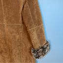 Wilson’s Leather Wilson's Penny Lane brown suede coat long jacket faux fur mixed colors small Photo 7