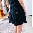 AQUA  Black Eyelet Swim Cover Up Dress Photo 6