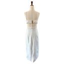 Daisy Misha  Solid White Cut Out Mid-Riff Bustier Midi Dress Size 8 Photo 2