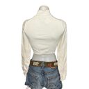 Lovers + Friends  Maddy Cutout Embellish Crop Sweater SMALL White Rhinestone NEW Photo 5