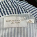 Elizabeth Crosby Pippa Ruffle Sleeve Stripes Blue White Dress Size XS Photo 3