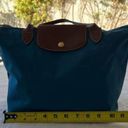 Longchamp  teal “Le Pilage” canvas tote bag serial number 1133332 Photo 1