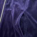 Ralph Lauren Lauren  Purple Velvet Long Sleeve Zip Front Hoodie Size Large Photo 8