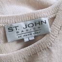 St. John Basics Knit Top Sleeveless Square Neck Sweater Cream white Size L Photo 6