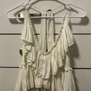 Free People  Heartbreaker White Ruffled Cropped Tank Top Photo 2