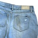 All Saints Women’s Sz 29 Bird Embroidered Light Wash Cotton Denim Cuffed Shorts Photo 7