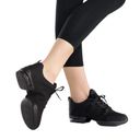 Revolution Dance ✿ Split Sole Jazz Hip Hop Ballet Dance Sneaker ✿ Black ✿ 6A Photo 14