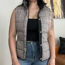 Banana Republic NWT  Down Herringbone Plaid Puffer Vest button front size XS Photo 0