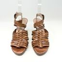 Stuart Weitzman  Arriba Huarache Strappy Sandal, Saddle Genuine Leather Size 6 Photo 3