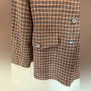 Evan Picone Vintage  Brown Tweed Plaid Academia Professor Blazer Jacket Large Photo 7